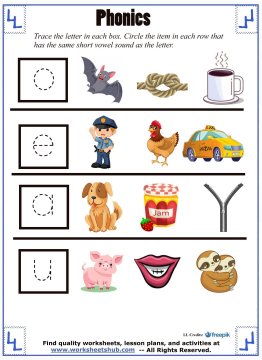 Preschool Phonics Worksheets