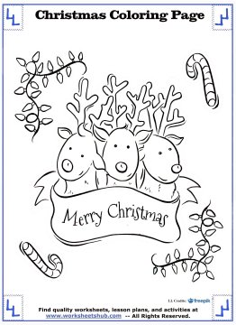 Printable Christmas Coloring Pages Cute Winter Animals
