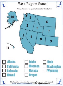 regional state and capital worksheets