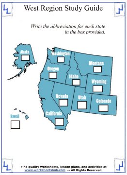 regional state and capital worksheets 5