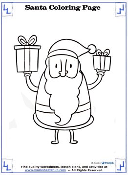 santa coloring pages 11
