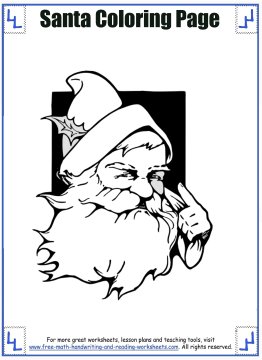 santa coloring pages 2