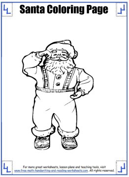 santa coloring pages 3