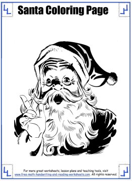 santa coloring pages 4