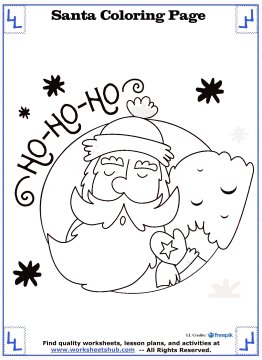 santa coloring pages 7