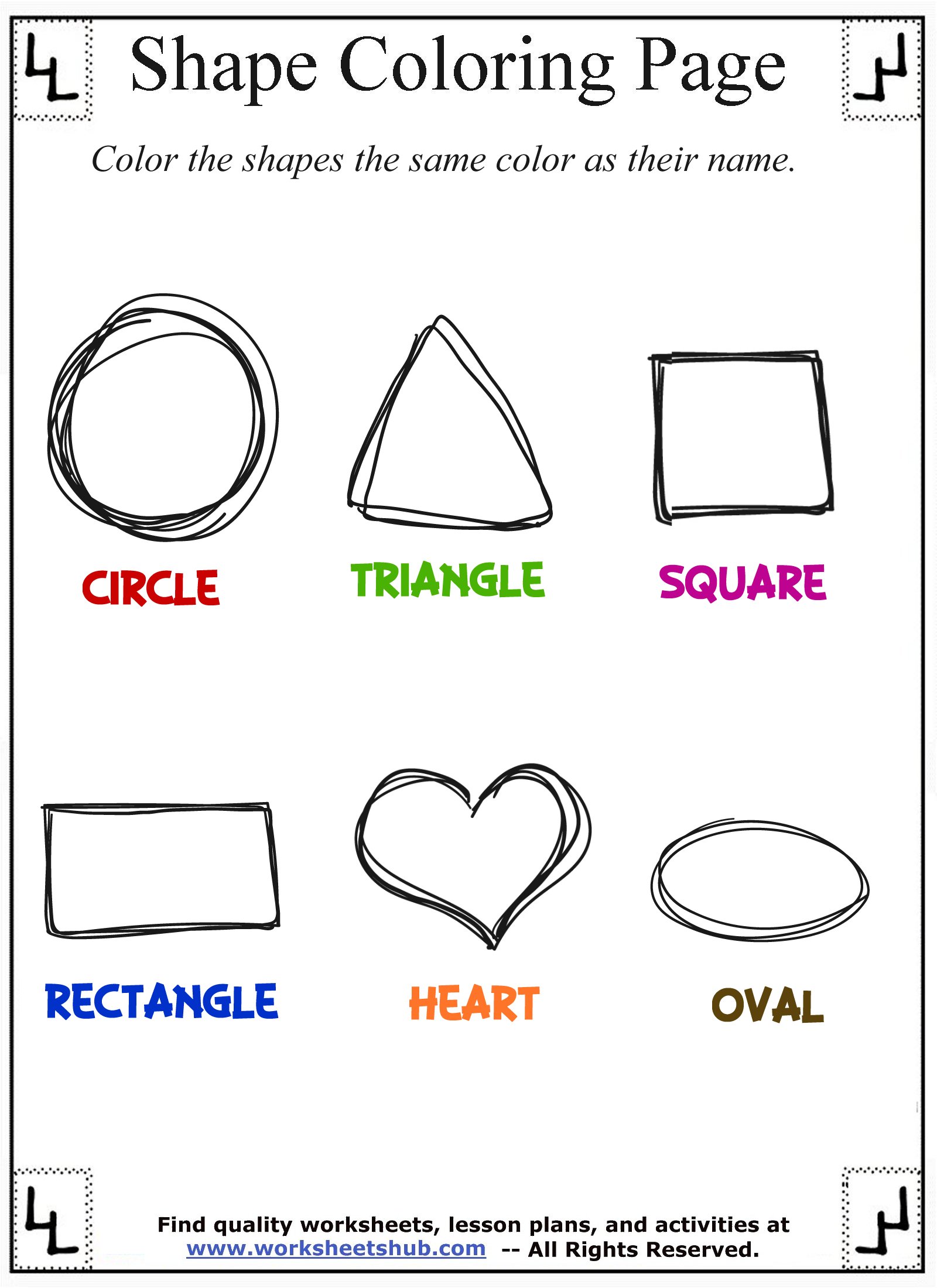 coloring pages of shapes and numbers