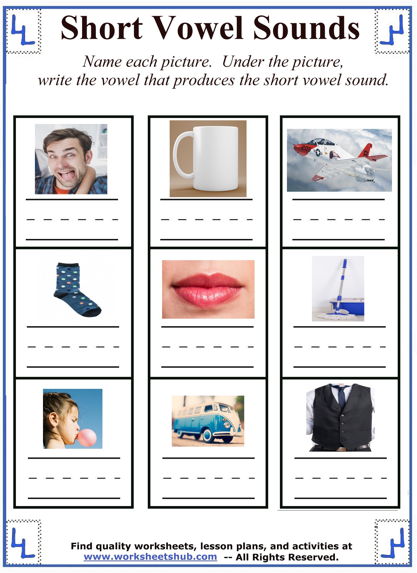 Short Vowel Sounds Worksheets For Grade 1 Worksheets For Kindergarten