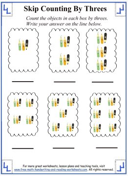 Number Names Worksheets skip counting by 3 worksheets : Skip Counting By Threes