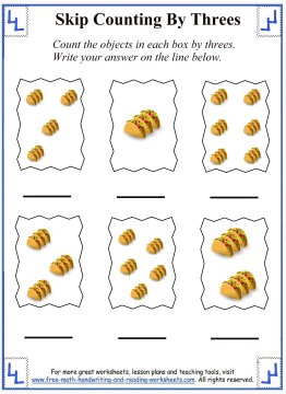 Number Names Worksheets skip counting by 3 worksheets : Skip Counting By Threes