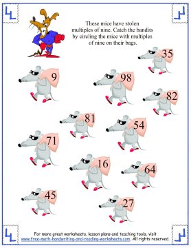 skip counting nines 3