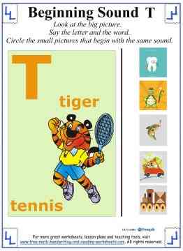 t letter activities worksheets