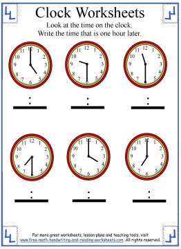Telling Time Worksheet - Elapsed Time