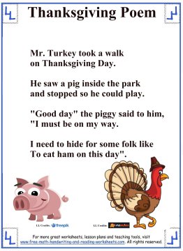 funny thanksgiving poems