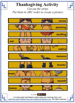 thanksgiving printable worksheets 3