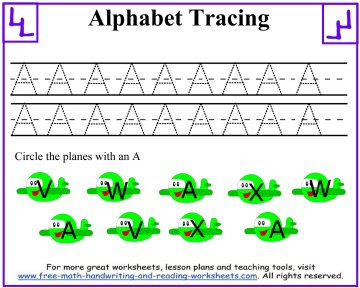 tracing letters 1